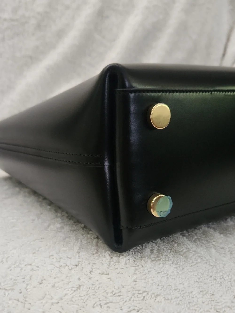 Saint Laurent Black Leather Tote with Red Interior and Gold YSL Charm NEW! - Picture 6 of 13